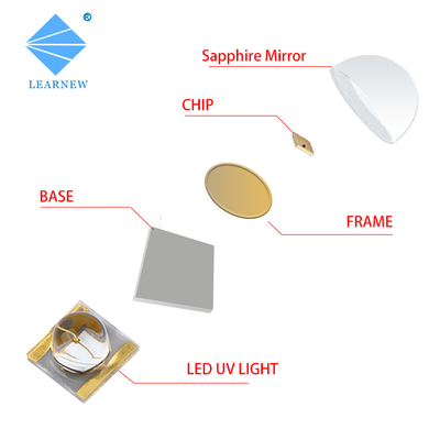 Mürekkep Püskürtmeli Kürleme için Seramik 3535 UVA SMD UV LED Chip 365nm 385nm 3W 10W 50W