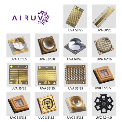 3D Yazıcı 3535 3838 6868 UVA 10W 50W 100W 200W 300W UV LED Çip 365nm 385nm