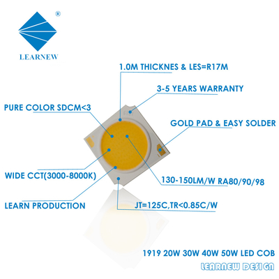 15w 20w 25w 30w COB LED Çip 2700 3000K 4000 4500K 6000 6500K LED Araba Işığı için