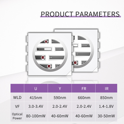 SMD5050PIR2 SERİSİ Yüksek Güçlü Çipler 0.3w 585-595nm 840-850nm 80-100mW Kamera ve 3D Baskı için