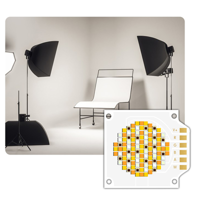 250W VF 24-26V Dimmable 5 Color RGBCW COB LED Çip Yüksek CRI 90RA ile Sahne Aydınlatması için