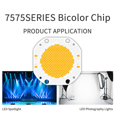 600w + 600w Çift Renkli Cob Led Chip 7575 Hafifletilebilir 2700-6500k 54v 60v Fotoğrafçılık Işığı için