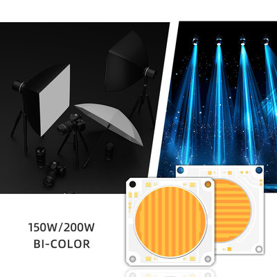 5454 İki Renkli 2700k 6500k Cct Yüksek Güçlü 1500w 200w Cob Led Chip Modülü Fotoğraf Lambası