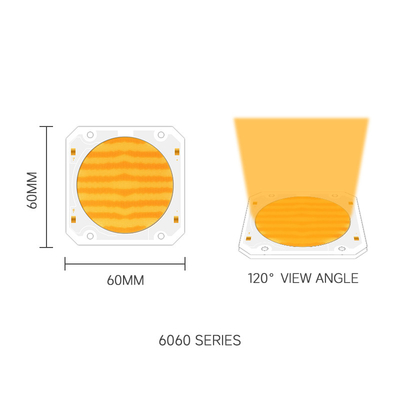 Bi renk Cob Led Chip 6060 Çift CCT 2700K 6500K Cob Chip Yüksek Güçlü 300W*2 LED