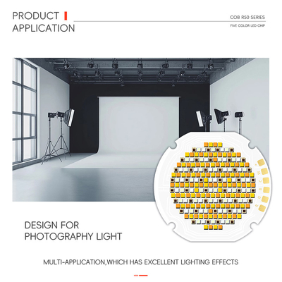 Özel Keramik SMD Led R50 Çip 2700K 6500K 300W-70W Özel Açı 30 60 90 120 Derece IF 1-4A VF 42-46V