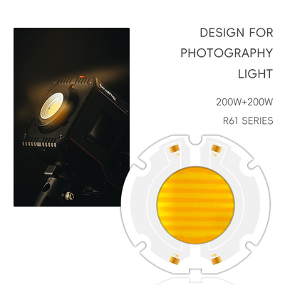 Yüksek Güçlü 200W R61 60X60MM 34MM LED COB Çip Bi Renkli Flip Çip Sahne Işığı için CCT 620nm/460nm