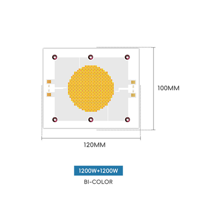 Yüksek lumen gücü kırmızı Sıcak beyaz + pozitif beyaz 18a-21a 1200w +1200w smd led çip 120*100 COB Çip Fotoğraf ışığı