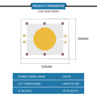 Yüksek Güçlü COB LED Çip Fotoğraf Lambası için 1200W Bi renk 2800k 6500k LED COB Çip