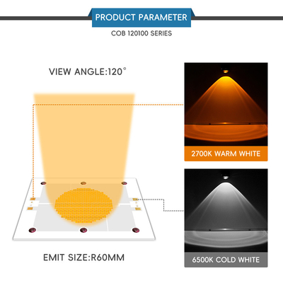 Yüksek Güçlü COB LED Çip Fotoğraf Lambası için 1200W Bi renk 2800k 6500k LED COB Çip