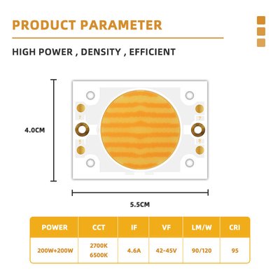 2700k 6500k Yüksek verimlilik 200w 4055 Beyaz SMD LED Çip Sıcak Beyaz Emisyon Yüksek Parlaklık