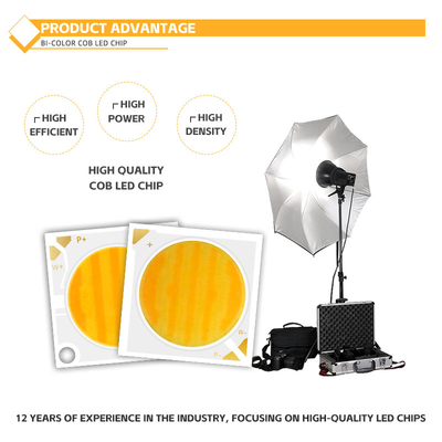 50W + 50W Dimmable COB 2700k + 6500k Çip 28 * 28mm 1400mA Ra95 Düşük Işık / Yıkama Işıkları için Yüksek Güçlü LED Diyot