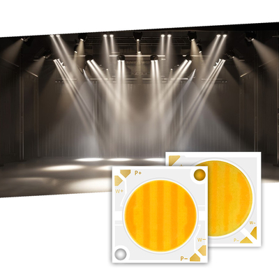 2424 İki renkli COB LED CCT 2700k'den 6500k'a kadar Yüksek CRI95 COB LED Çip Yansıtıcısı Şekli R21mm 40W+40W 100-110lm/w 1.1A 36-38V COB Işıkları