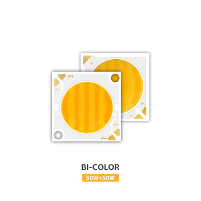 COB LED Çip 2800k / 6500k CCT Yüksek CRI RA95 COB LED Çipleri R21mm 40W+40W 100-110lm/w 1.1A Sahne lambaları için 36-38V