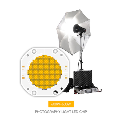 Fabrika fiyatı 75*75 60V 600W+600W Çift CCT LED COB Bi Color COB LED Chip Yüksek Güçlü COB LED