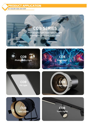 İki renkli Yüksek CRI COB LED 30W/40W/50W/80W 2in1 Sıcak Beyaz ve Soğuk Beyaz 2424 LED COB Çip