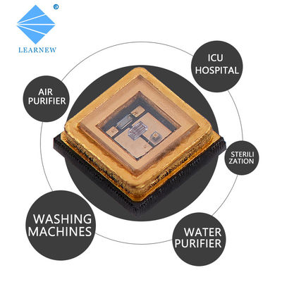 CE Sertifikalı 270nm 265nm 275nm UVC LED Çipi, Su Arıtıcısı için Kuvars Cam Mercekli