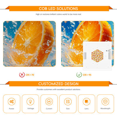 Profesyonel Aydınlatma için Ra97 Ra98 Yüksek Renk Geri Verimi ve 140 lm/w Verimliliğe Sahip Bridgelux LED COB Çipi