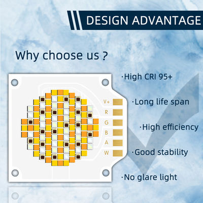 Yüksek Kaliteli RGBWW 3538 COB LED Çip, 2 Yıl Garanti, 24-26V Giriş Voltajı ve LED Sahne Işığı için 10000 Çalışma Saati