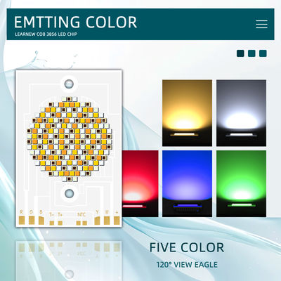 Yüksek Güçlü COB LED Çip 300W 500W RGBWW 38x56mm 110LM/W 2400K-7000K Ticari Aydınlatma İçin