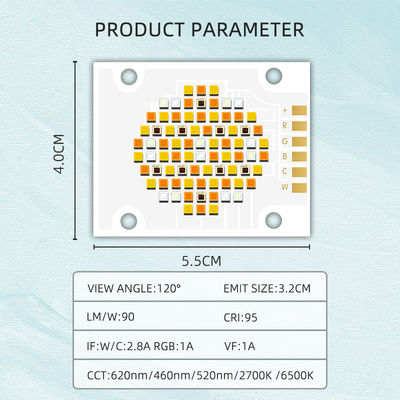 Yüksek Güçlü COB LED Çipi RGBWC Beş Renkli 180W 300W DC 21v-48v Sahne ve Fotoğraf Işığı İçin