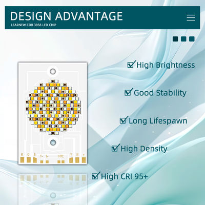 Yüksek Güçlü COB LED Çip 300W 500W RGBWW 38x56mm 110LM/W 2400K-7000K Ticari Aydınlatma İçin