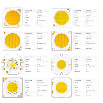 Profesyonel 200W+200W Sınıfı Yüksek Güçlü Çift Renkli COB LED Çip 55X55MM 72-76V COB Sıcak Soğuk Beyaz Reklam Filmi Aydınlatması İçin