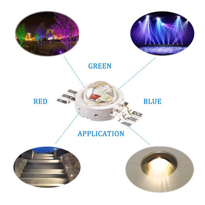 Temiz Bakır Leadframe 3w Rgb Led Array Yüksek Güçlü Kırmızı Yeşil Mavi Led Chip Led Downlight ve Track Lighting için