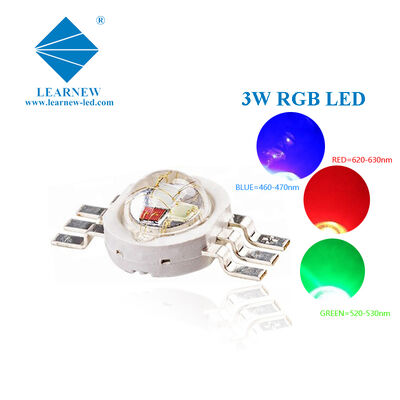 Temiz Bakır Leadframe 3w Rgb Led Array Yüksek Güçlü Kırmızı Yeşil Mavi Led Chip Led Downlight ve Track Lighting için