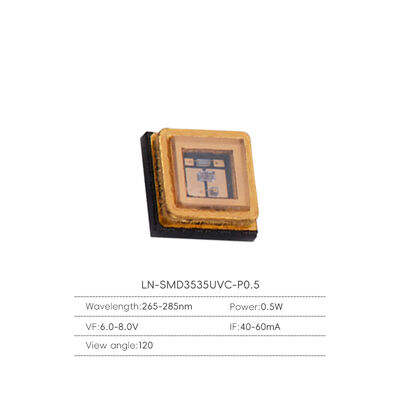 8-12mW 0.5w 3535 Uzak Derin Uvc 120 Derece 270-280nm Uv Ultraviyole Uvc Led Diyot Modülleri