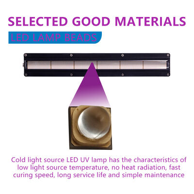Uzun Ömürlü AC220V 1200W Kür UV LED Sistemi 395nm 310mm Uzunluk Baskı Makineleri 12w/cm2 0-12V Kısılabilir Ofset Yazıcı