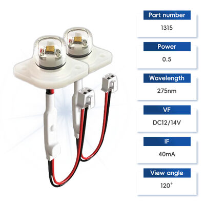 Yüksek verimlilik ECO Fiyat UV UV-C DC12V UVC 275nm LED Modülü 0.5W 40mA IP68 DC24V Su Hava Temizleyici 6-10mW