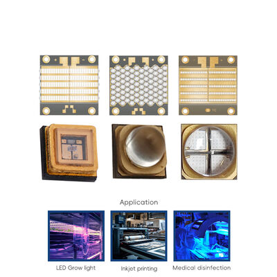 3838 Serisi Tıbbi Bronzlaşma Fotometre Kürleme ve Kaplama Işığa Duyarlı 340nm 350nm Özelleştirilmiş 1w Serisi UVB COB LED Cipsleri