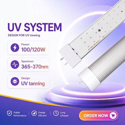 UV Tüp Çok Boyutlu Yüksek Eritem Çıktısı 365Nm UV Tüp Tam Endüstri Sertifikalı UV Solaryum Tüpü 100W 120W